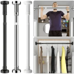 Verstellbarer Wäscheständer aus Edelstahl, Teleskopstange für den Balkon