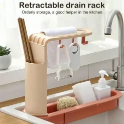 Verstellbares Küchenregal, Abtropfgestell, Organizer