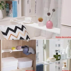 Verstellbares Küchenschrank-Organizer-Regal – Aufbewahrungslösung ohne Bohren