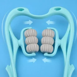 Verstellbares Nackenmassagegerät – Therapierolle mit sechs Rädern