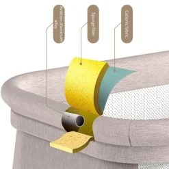 Verstellbares tragbares Babybett – faltbares minimalistisches Design