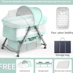 Verstellbares tragbares Babybett – faltbares minimalistisches Design