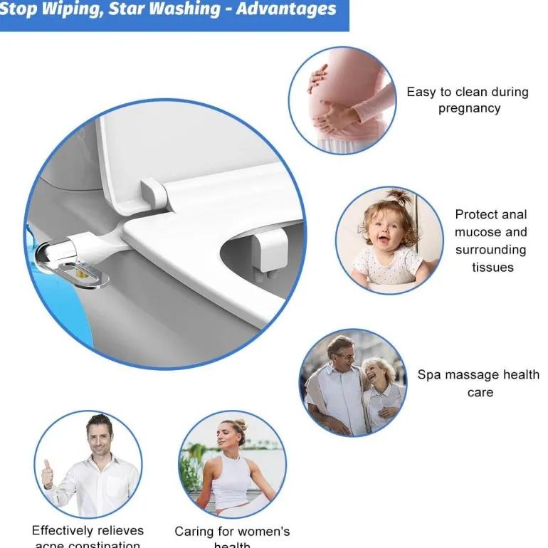 Verstellbares tragbares Bidet – Ultraflacher Toiletten-Sprühaufsatz