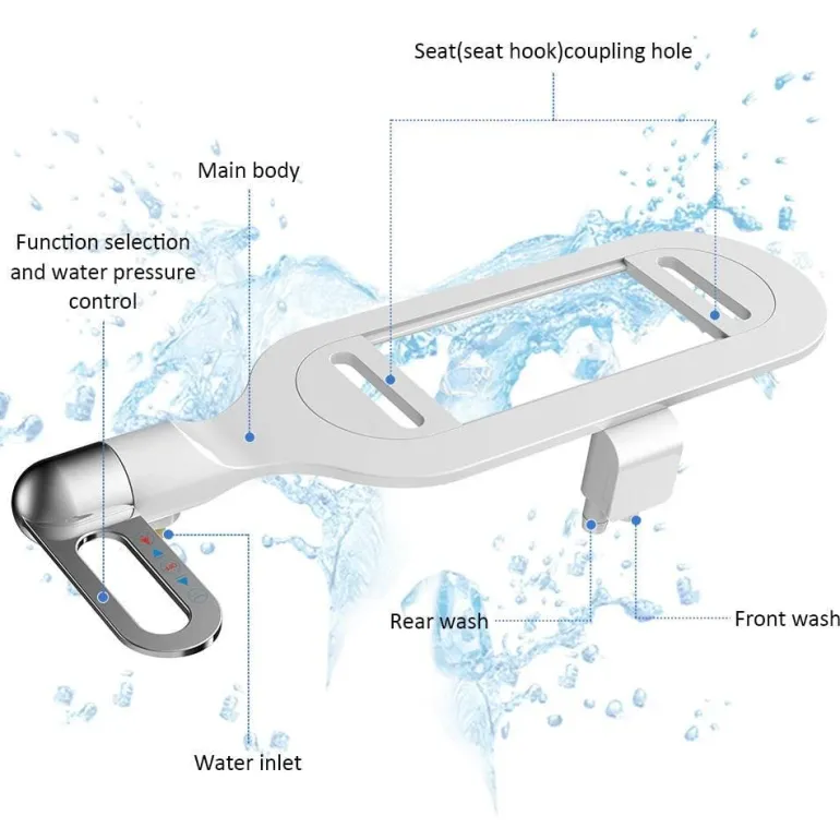 Verstellbares tragbares Bidet – Ultraflacher Toiletten-Sprühaufsatz
