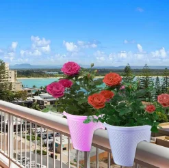 Vertikales Garten-Pflanzgefäß-Set – 4-teiliges Set für den Innen- und Außenbereich, Balkontöpfe