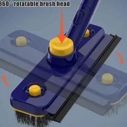 V-förmige Bodenschrubberbürste - 2-in-1 Kantenreiniger mit langem Griff