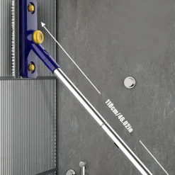 V-förmige Bodenschrubberbürste - 2-in-1 Kantenreiniger mit langem Griff