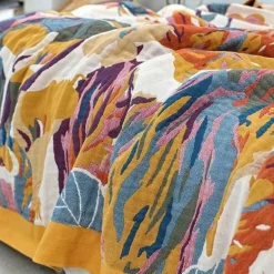 Vierlagige Gazedecke aus nordischer Baumwolle – weiche Tagesdecke