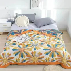 Vierlagige Gazedecke aus nordischer Baumwolle – weiche Tagesdecke