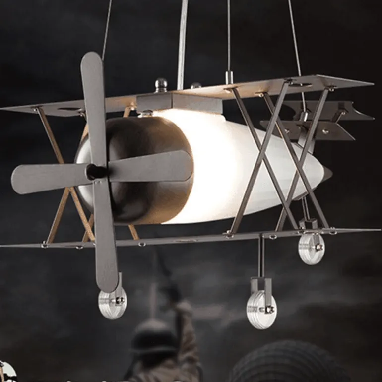 Vintage Airplane Pendant Lamp - Retro Lighting Fixture