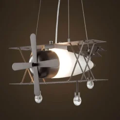 Vintage Airplane Pendant Lamp - Retro Lighting Fixture