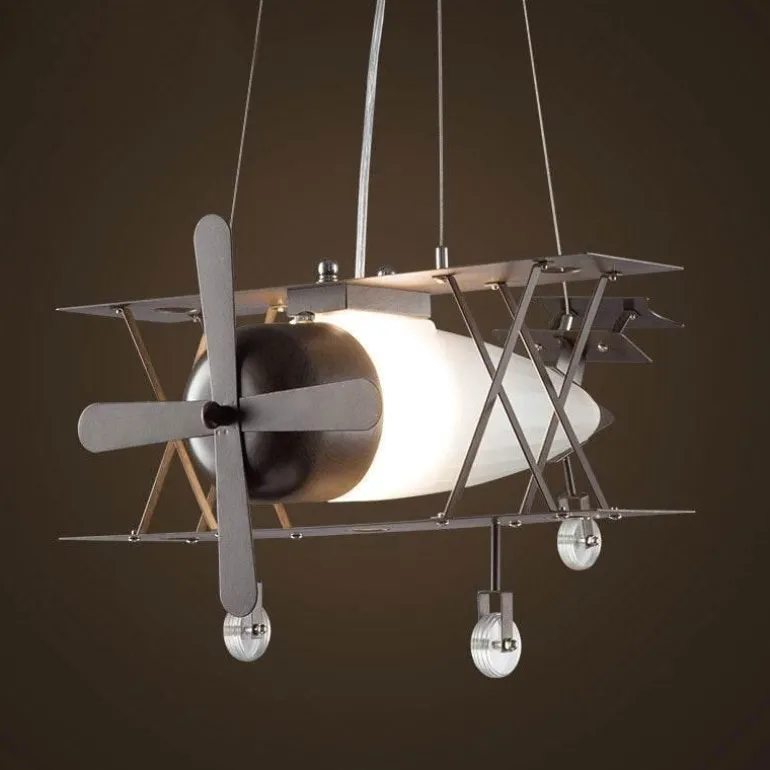 Vintage Airplane Pendant Lamp - Retro Lighting Fixture