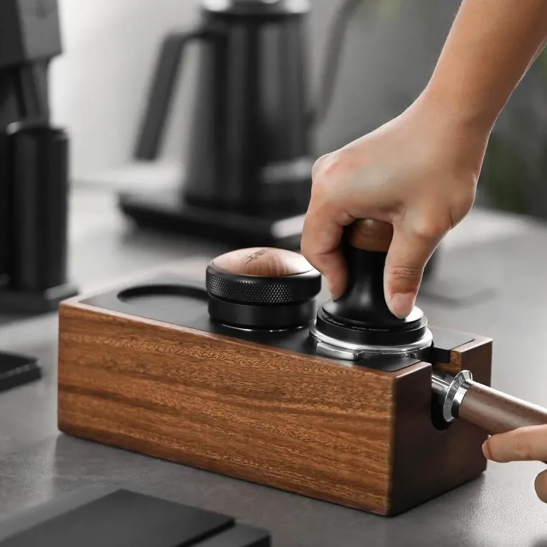 Vintage Barista Tamper Station Aufbewahrungsbox - Kaffeezubehör