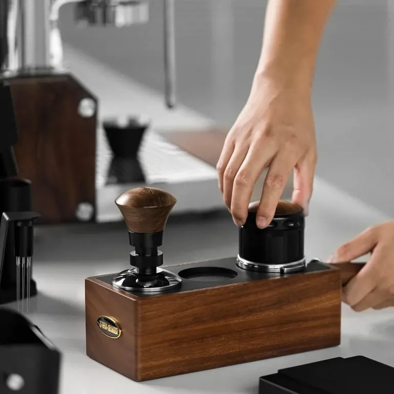 Vintage Barista Tamper Station Aufbewahrungsbox - Kaffeezubehör