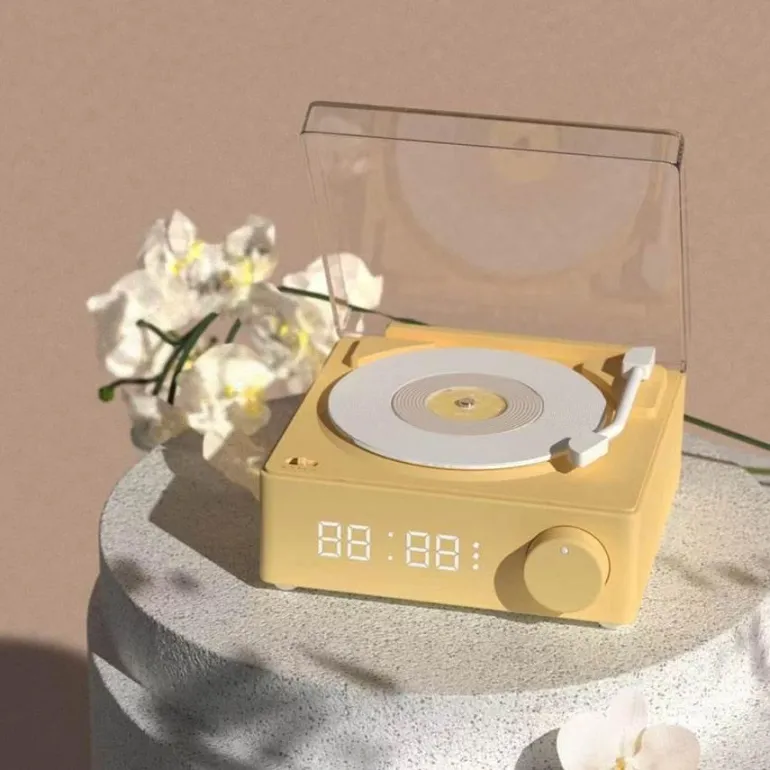 Vintage Bluetooth Plattenspieler - Retro Mini Lautsprecher