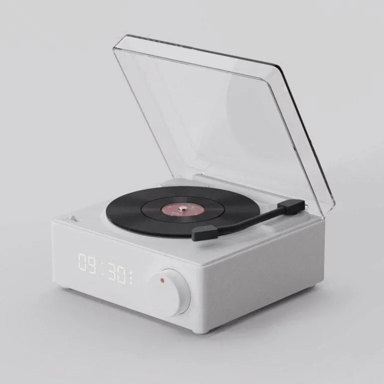 Vintage Bluetooth Plattenspieler - Retro Mini Lautsprecher