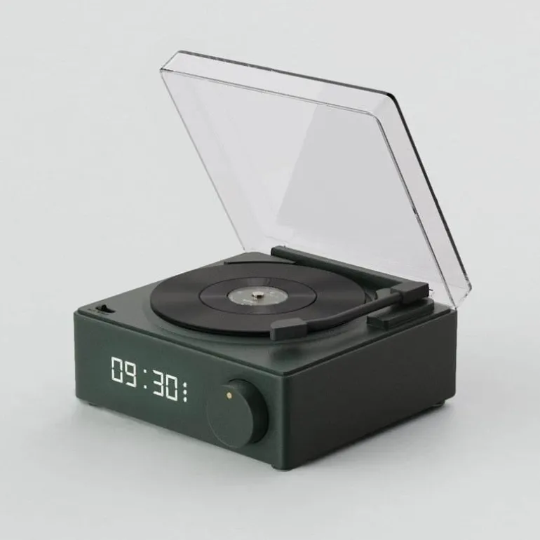 Vintage Bluetooth Plattenspieler - Retro Mini Lautsprecher