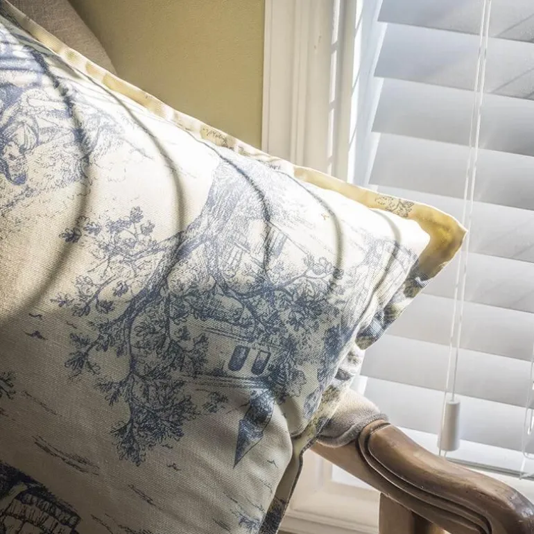 Vintage Blumen Kissenbezug - Dekorativer Kissenbezug aus Baumwolle