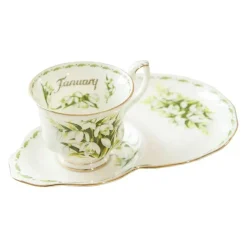 Vintage Bone China Kaffeetassen-Set – Phnom Penh Design für das Home Office
