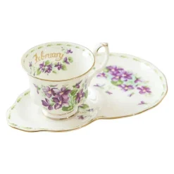Vintage Bone China Kaffeetassen-Set – Phnom Penh Design für das Home Office
