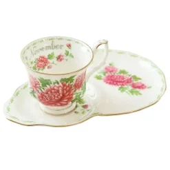 Vintage Bone China Kaffeetassen-Set – Phnom Penh Design für das Home Office