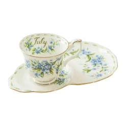Vintage Bone China Kaffeetassen-Set – Phnom Penh Design für das Home Office