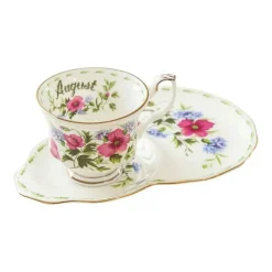 Vintage Bone China Kaffeetassen-Set – Phnom Penh Design für das Home Office