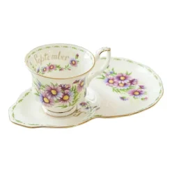 Vintage Bone China Kaffeetassen-Set – Phnom Penh Design für das Home Office