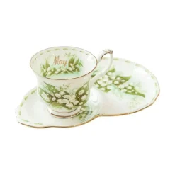 Vintage Bone China Kaffeetassen-Set – Phnom Penh Design für das Home Office