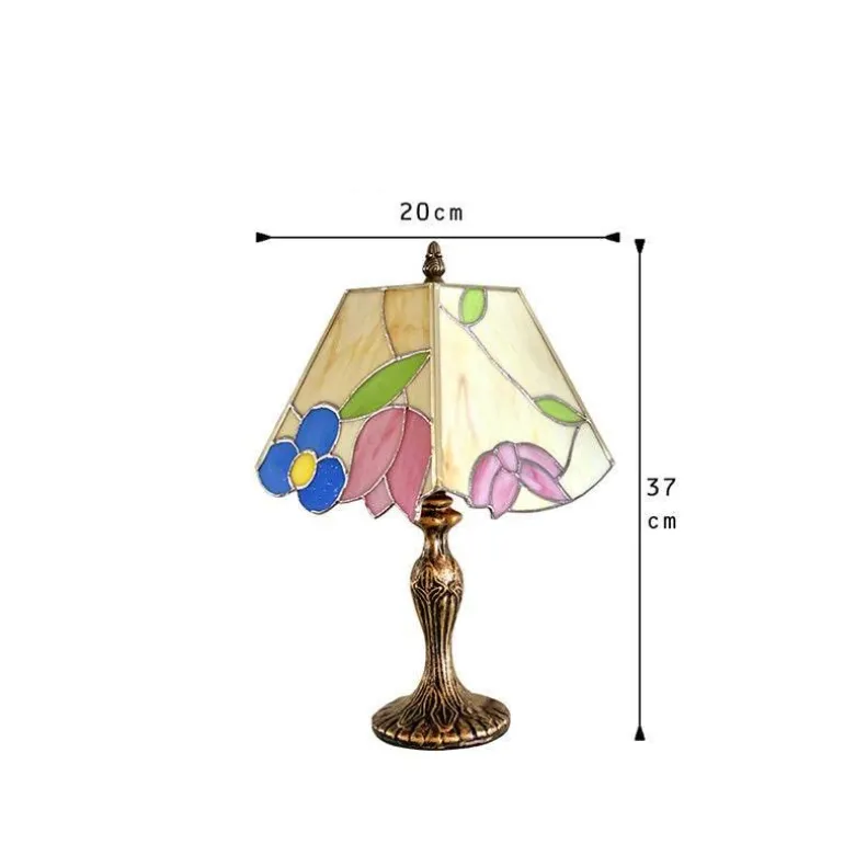 Vintage Buntglaslampe - Klassische Wohndekorbeleuchtung