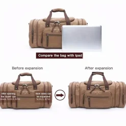 Vintage Canvas Reisetasche – Stilvoll, langlebig und großes Fassungsvermögen