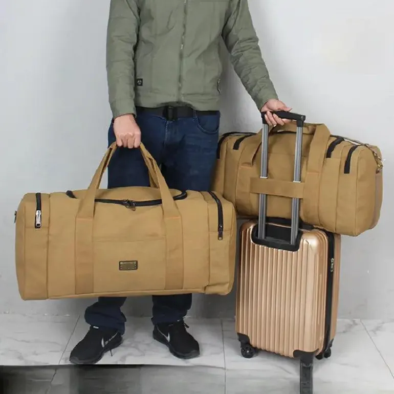 Vintage Canvas Reisetasche – Großes Fassungsvermögen, langlebig und vielseitig