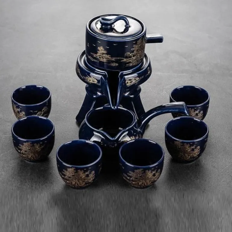 Vintage Chinesisches Keramik Teeservice - Einzigartiges traditionelles Teeservice