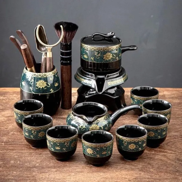 Vintage Chinesisches Keramik Teeservice - Einzigartiges traditionelles Teeservice