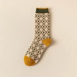 Vintage Damen Crew Socken - Retro Gemütliches Schuhwerk
