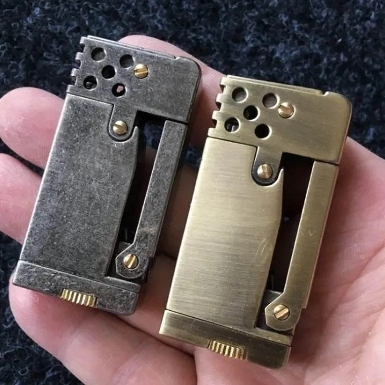 Vintage Feuerzeug mit seitlicher Zündung – Retro-Flammenwerkzeug