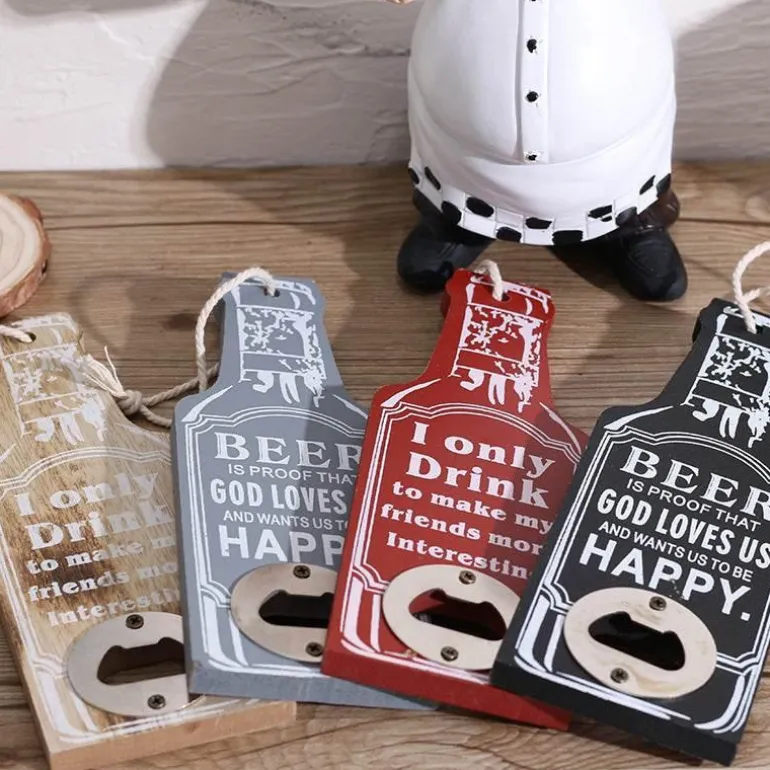 Vintage Flaschenöffner aus Holz - Retro Bar Tool