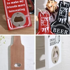 Vintage Flaschenöffner aus Holz - Retro Bar Tool