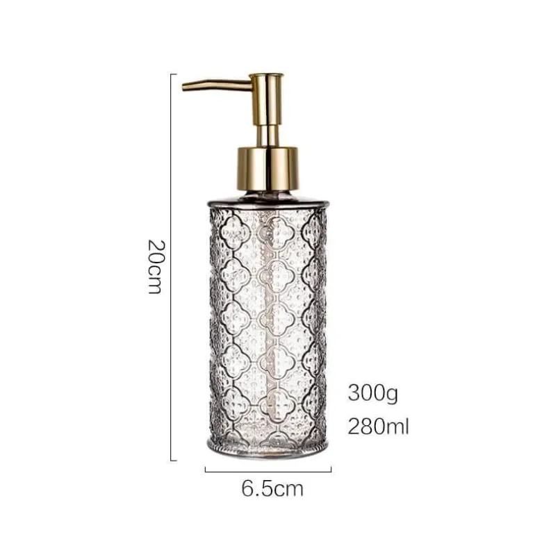 Vintage Floral Soap Dispenser - Elegant Begonia Bathroom Decor