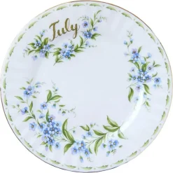 Vintage Flower Bone China Teller - Elegantes Küchengeschirr