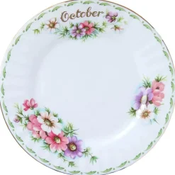 Vintage Flower Bone China Teller - Elegantes Küchengeschirr