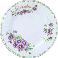 Vintage Flower Bone China Teller - Elegantes Küchengeschirr