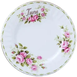 Vintage Flower Bone China Teller - Elegantes Küchengeschirr