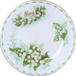 Vintage Flower Bone China Teller - Elegantes Küchengeschirr