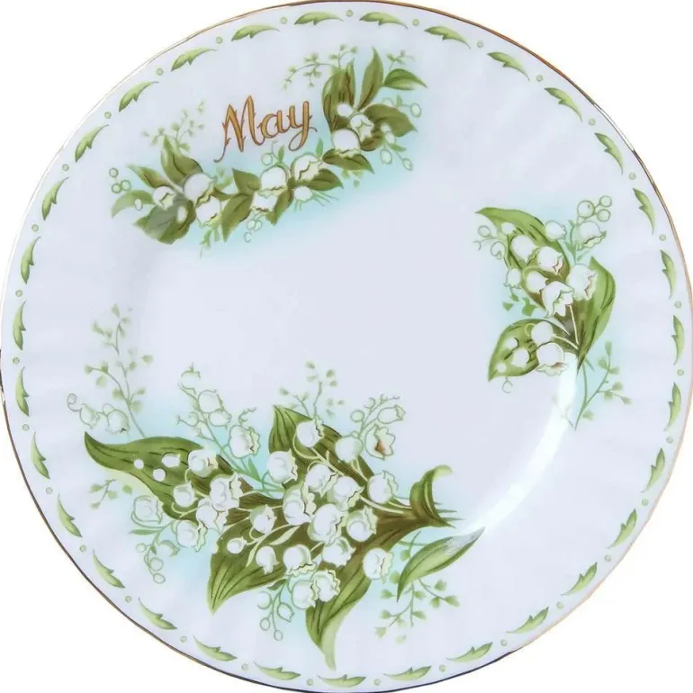 Vintage Flower Bone China Teller - Elegantes Küchengeschirr