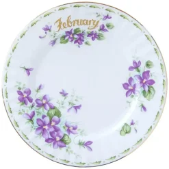 Vintage Flower Bone China Teller - Elegantes Küchengeschirr