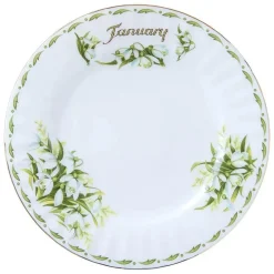 Vintage Flower Bone China Teller - Elegantes Küchengeschirr