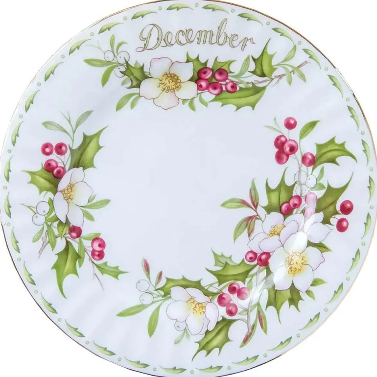 Vintage Flower Bone China Teller - Elegantes Küchengeschirr