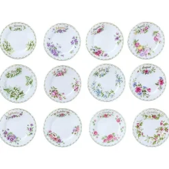 Vintage Flower Bone China Teller - Elegantes Küchengeschirr