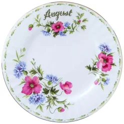 Vintage Flower Bone China Teller - Elegantes Küchengeschirr